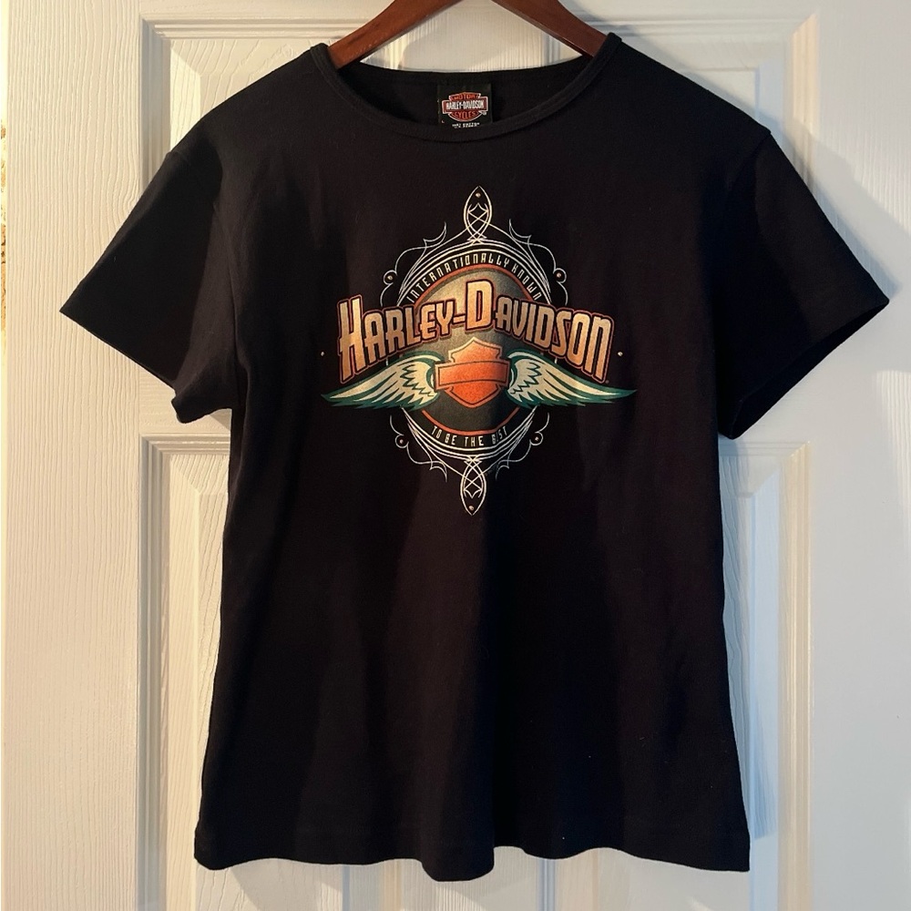 Harley-Davidson Black Tee with Winged Logo